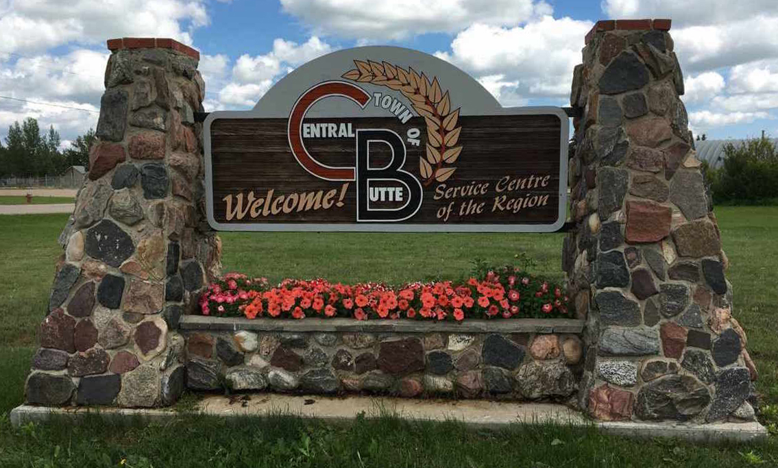CentralButte_SignE Town of Central Butte Welcome Sign
